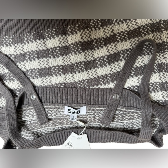 NWT 525 Gray & White Checkered Knit Cami Tank Top Size Small sweater tank - Picture 4 of 4